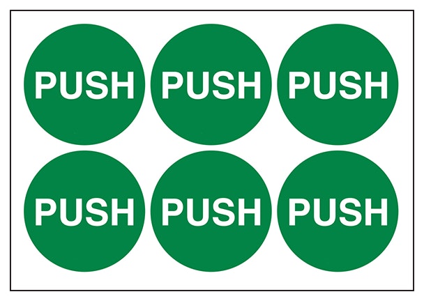Push Vinyl Labels On A Sheet