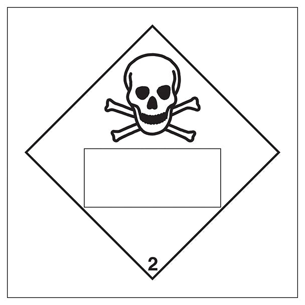 Toxic 2 Un Substance Numbering Hazard Label