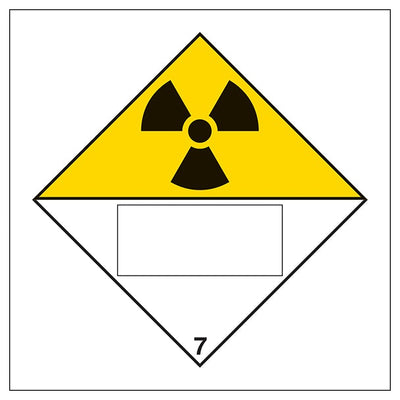 Radioactive 7 Un Substance Numbering Hazard Label