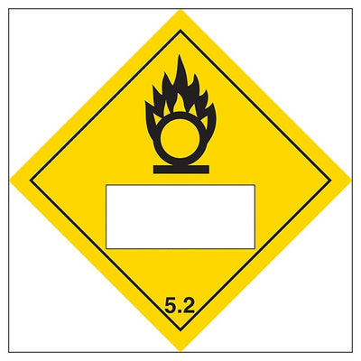 Oxidizer 5 2 Un Substance Numbering Hazard Label