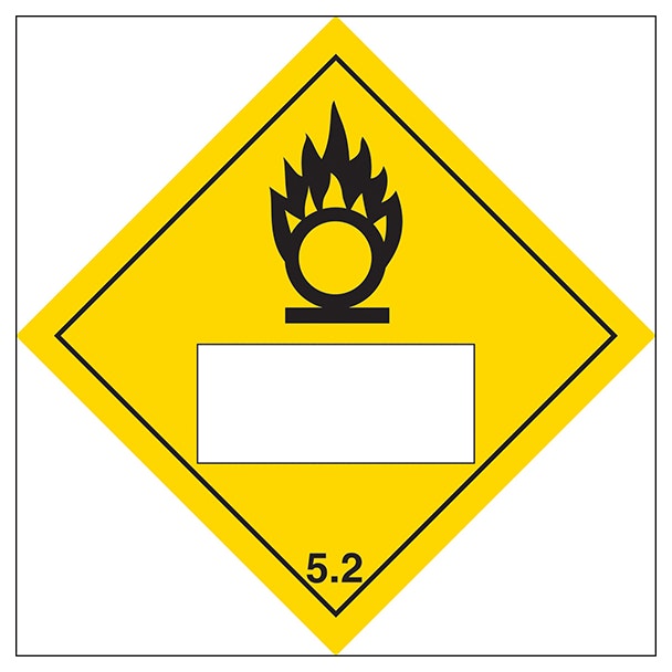 Oxidizer 5 2 Un Substance Numbering Hazard Label