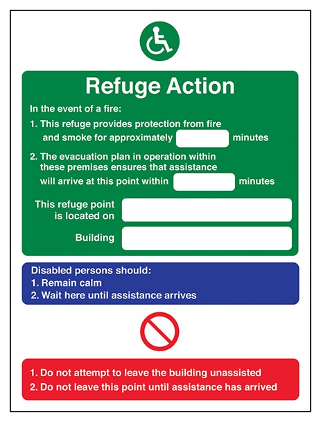 Refuge Action You Are Located On Building Portrait