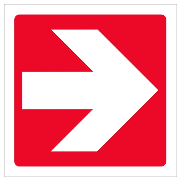 Red Straight Arrow Square
