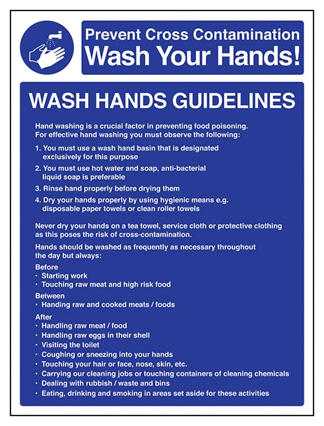 Wash Hands Guidelines Portrait