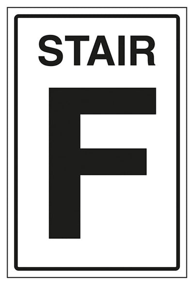 Stair F Sign