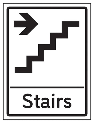 Stairs Arrow Right Sign