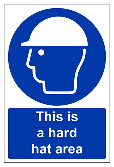 This Is A Hard Hat Area Sign - Portrait