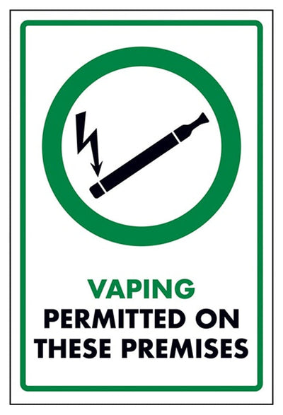 Vaping Permitted On These Premises Sign