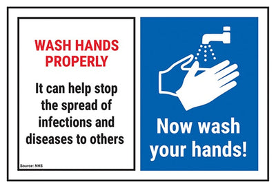 Wash Hands Properly It Can Help...Now Wash Your Hands! Sign
