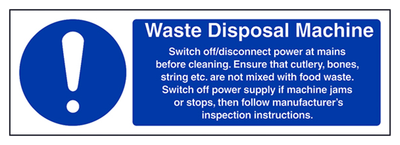 Waste Disposal Machine Sign - Landscape