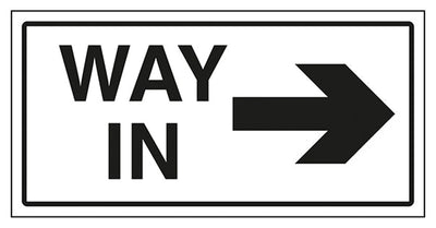 Way In Arrow Right Sign