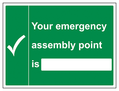 Your Emergency Assembly Point Sign - Large Landscape