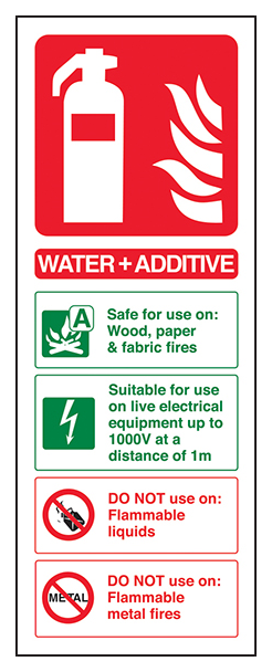 Water Additive Fire Extinguisher