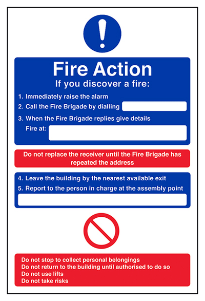 Fire Action If You Discover A Fire