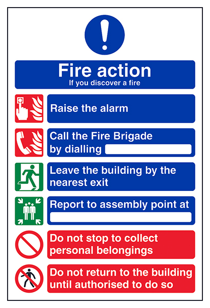 6 Point Fire Action If You Discover A Fire