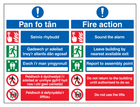 Welsh/English - 5 Point Fire Action Notice/Do Not Use The Lifts