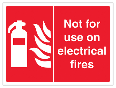 Not For Use On Electrical Fires Landscape