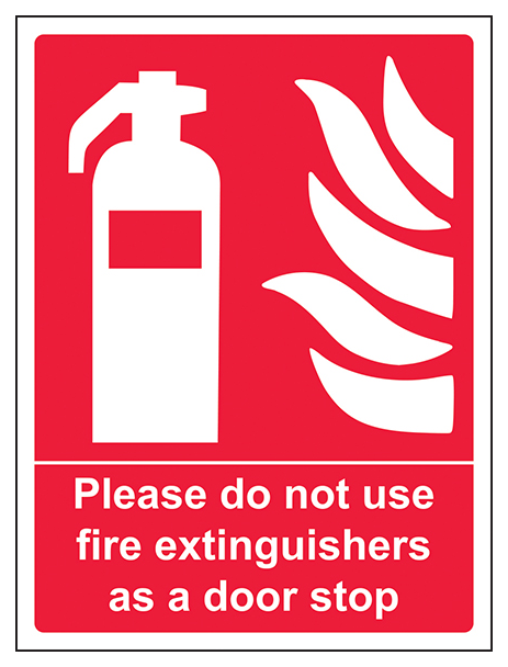 Please Do Not Use Extinguishers As A Door Stop