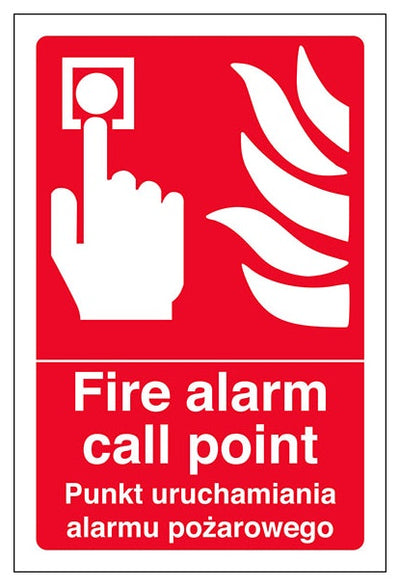 English Polish Fire Alarm Call Point