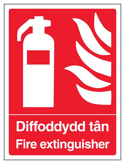 Welsh English Fire Extinguisher Portrait