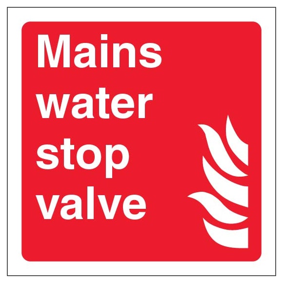 Mains Water Stop Valve Square