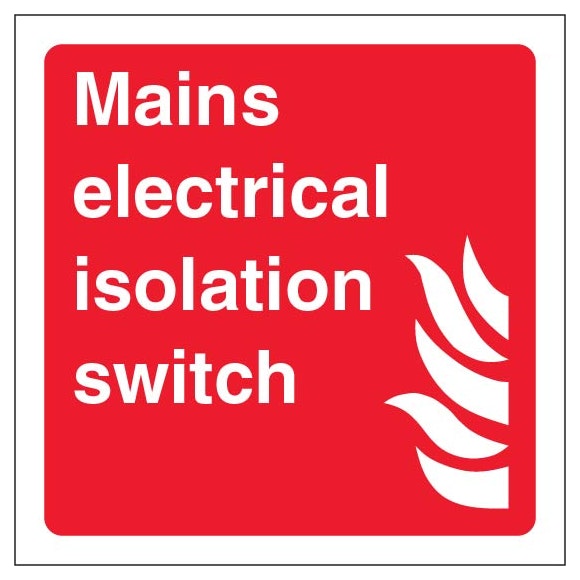 Mains Electrical Isolation Switch Square