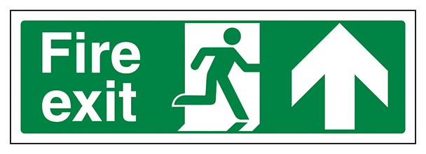 Fire Exit Arrow Up