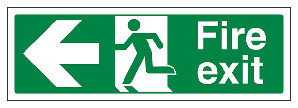 Fire Exit Arrow Left