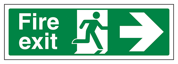 Fire Exit Arrow Right