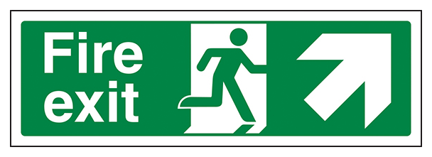 Fire Exit Arrow Up Right