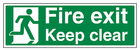 Fire Exit Keep Clear With Running Man