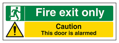 Fire Exit Only Door Alarmed