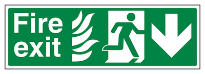 Nhs Fire Exit Arrow Down
