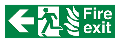 Nhs Fire Exit Arrow Left