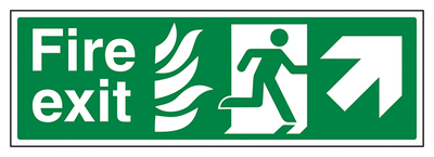 Nhs Fire Exit Arrow Up Right