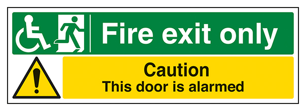 Wheel Chair Fire Exit Only Door Alarmed