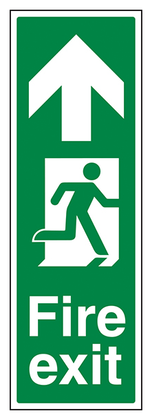 Portrait Fire Exit Arrow Up