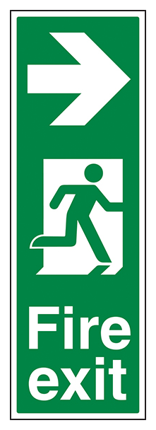 Portrait Fire Exit Arrow Right