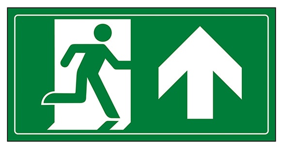 Fire Exit Man Running Up 1