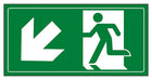 Fire Exit Man Running Down Left