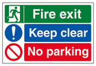 Fire Exit / Keep Clear / No Parking