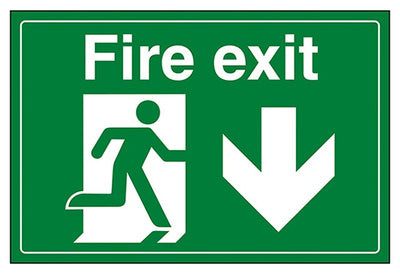 Fire Exit Man Running Down