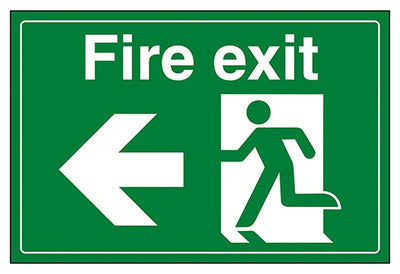 Fire Exit Man Running Left
