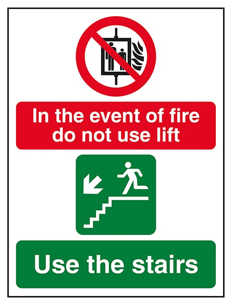In The Event Of Fire Do Not Use Lift Use The Stairs Left