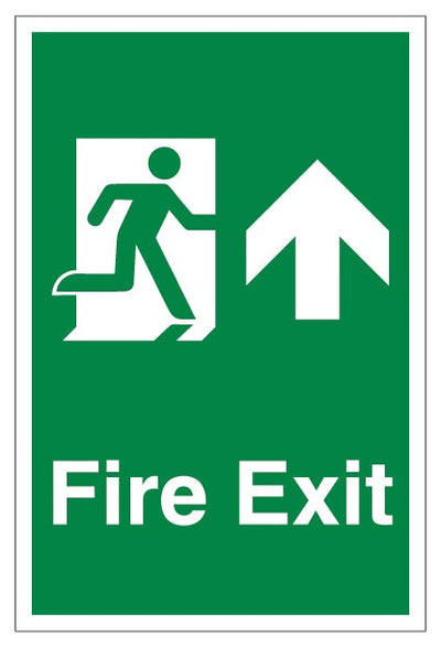 Fire Exit Arrow Up Portrait