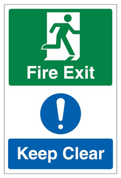 Fire Exit Keep Clear Portrait