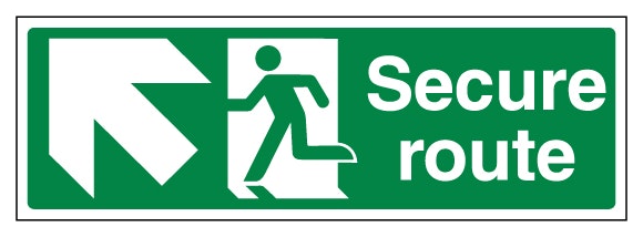 Secure Route Arrow Up Left