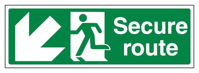 Secure Route Arrow Down Left