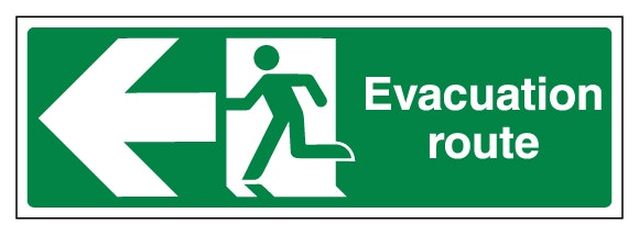 Evacuation Route Arrow Left