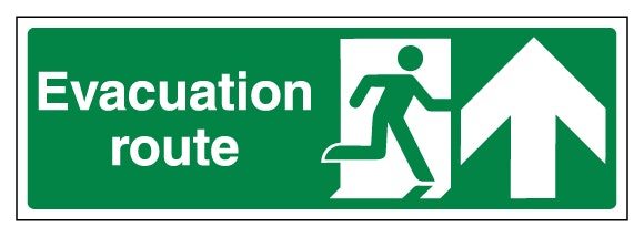 Evacuation Route Arrow Up